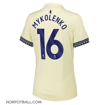 Billige Fotballdrakt Everton Vitaliy Mykolenko #16 Replika Bortedrakt Dame 2025-26 Kortermet